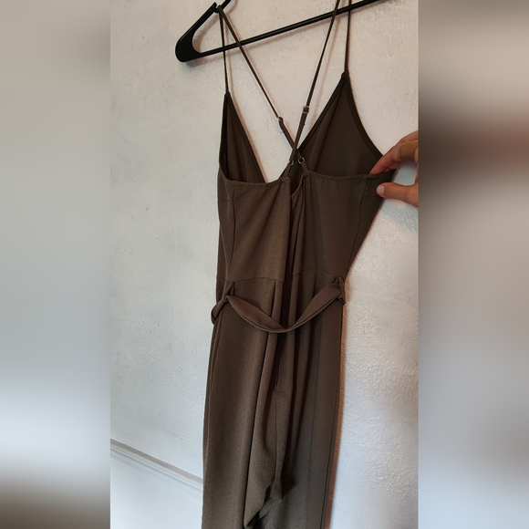 Sage Green Cross Back Jumpsuit - Picture 5 of 5